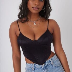 Garage Black Bustier Cami